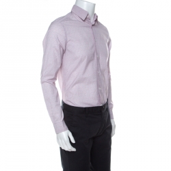 Louis Vuitton White LV Print Cotton Long Sleeve Shirt S
