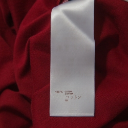 Louis Vuitton Red Logo Embroidered Cotton T-shirt L