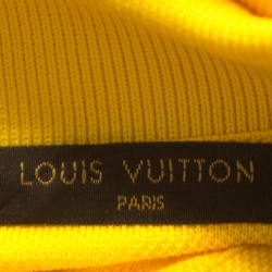 Louis Vuitton Yellow Patterned Cotton Knit Polo T-shirt XS