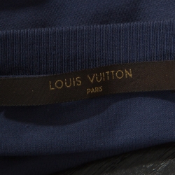 Louis Vuitton Blue Cotton Patch Detail T-Shirt XS