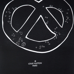 Louis Vuitton Black Pretzel Print Cotton T-Shirt XS