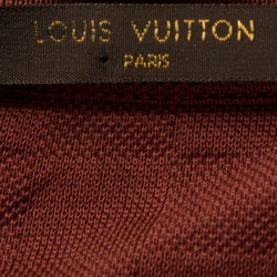 Pre Owned تي شيرت بولو لوي فيتون Pique دامييه أحمر بريك M