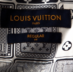 Louis Vuitton Navy Blue LV Cards Print Cotton Regular Fit Shirt L