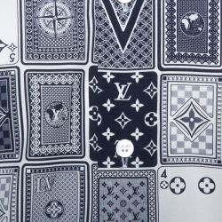 Louis Vuitton Navy Blue LV Cards Print Cotton Regular Fit Shirt L