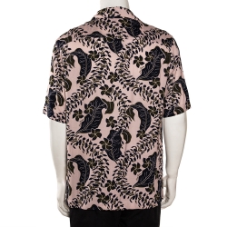 Louis Vuitton Pink Floral Printed Hawaiian Shirt L 