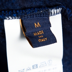 Louis Vuitton Blue Monogram Jacquard Wool Blend Sweatshirt M