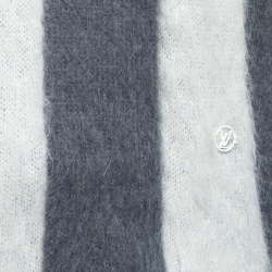Pre Owned Louis Vuitton Grey USA Flag Mohair Jacquard Crew Neck Sweater M