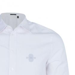 مملوكة مسبقًا قميص لوي فيتون وردي فاتح مقلم رجالي L