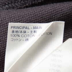 Pre Owned Louis Vuitton Grey Cotton Vegetal Logo Lace Detail Crewneck T-Shirt M