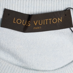 Louis Vuitton Pale Blue Mélange Cashmere Knit Jumper XS