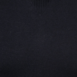 Pre Owned Louis Vuitton Black & Blue Monogram Cashmere Sweater XS
