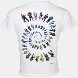 Louis Vuitton White Logo Embroidered Cotton Knit T-Shirt XXS