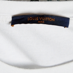 Louis Vuitton White Logo Embroidered Cotton Knit T-Shirt XXS
