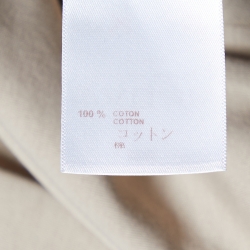 Louis Vuitton X Christopher Nemeth Beige Logo Printed Cotton Knit T-Shirt M
