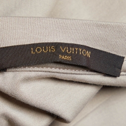 Louis Vuitton X Christopher Nemeth Beige Logo Printed Cotton Knit T-Shirt M