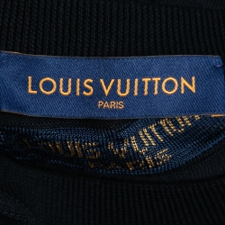 Louis Vuitton Black Intarsia Logo Knit Short Sleeve T-Shirt XL