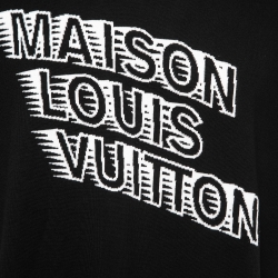 Louis Vuitton Black Intarsia Logo Knit Short Sleeve T-Shirt XL
