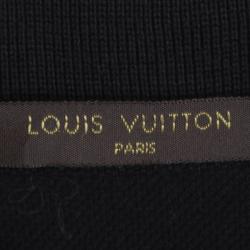 مملوكة مسبقًا تي شيرت بولو لوي فيتون تريكو نقشة شمع عسل أسود S