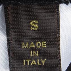 مملوكة مسبقًا تي شيرت بولو لوي فيتون تريكو نقشة شمع عسل أسود S