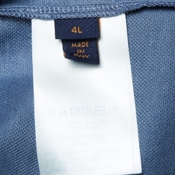 Pre Owned Louis Vuitton Blue Cotton Pique Polo T-Shirt 4XL