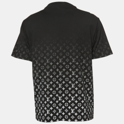 مملوكة مسبقًا Louis Vuitton Black Cotton Gradient Monogram Print T-Shirt XL