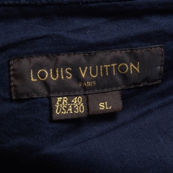 Pre Owned Louis Vuitton Navy Blue Denim Jeans M Waist 30"