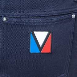 Pre Owned Louis Vuitton Navy Blue Denim Jeans M Waist 30"