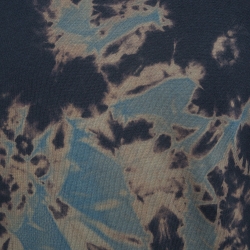 Pre Owned Louis Vuitton Navy Blue Tie Dye Cotton Round Neck Sweatshirt L