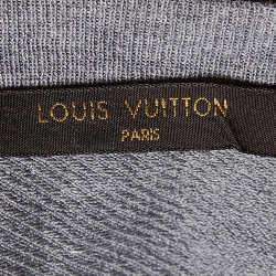 Pre Owned Louis Vuitton Grey Cotton & Silk V Detail Crew Neck T-Shirt XXL