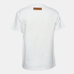 Louis Vuitton White Cotton Crew Neck T-Shirt S