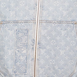 Louis Vuitton X NBA Blue Monogram Denim Hooded Jacket XS