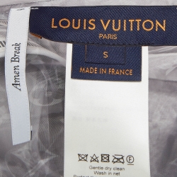 Louis Vuitton Grey Monogram Organza Track Jacket S