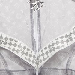 Louis Vuitton Grey Monogram Organza Track Jacket S