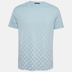 Louis Vuitton Blue Monogram Gradient Cotton T-Shirt 
