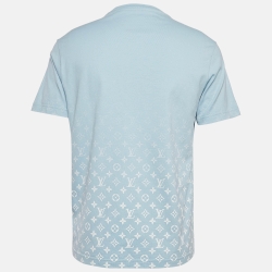 Louis Vuitton Blue Monogram Gradient Cotton T-Shirt 