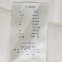 Louis Vuitton Off White Smoke Logo Print Cotton T-Shirt S