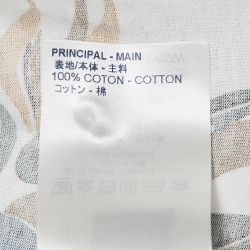 Louis Vuitton White/Blue Leaf Print Cotton T-Shirt M