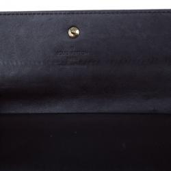 Pre Owned Louis Vuitton Amarante Monogram Vernis Sarah Wallet