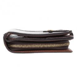 Pre Owned Louis Vuitton Monogram Canvas Zip Compact Wallet