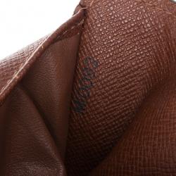 Pre Owned Louis Vuitton Monogram Canvas Zip Compact Wallet