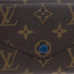 Pre Owned Louis Vuitton Blue Monogram Canvas Envelope Josephine Wallet