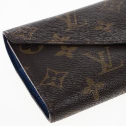 Pre Owned Louis Vuitton Blue Monogram Canvas Envelope Josephine Wallet