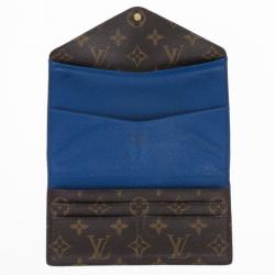 Pre Owned Louis Vuitton Blue Monogram Canvas Envelope Josephine Wallet