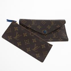 Pre Owned Louis Vuitton Blue Monogram Canvas Envelope Josephine Wallet