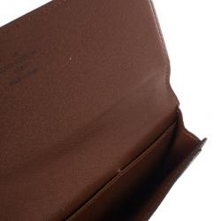 Pre Owned Louis Vuitton Monogram Canvas Long Flap Wallet