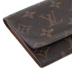 Pre Owned Louis Vuitton Monogram Canvas Long Flap Wallet