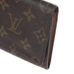 Pre Owned Louis Vuitton Monogram Canvas Long Flap Wallet