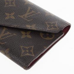 Pre Owned Louis Vuitton Rouge Monogram Canvas Envelope Josephine Wallet