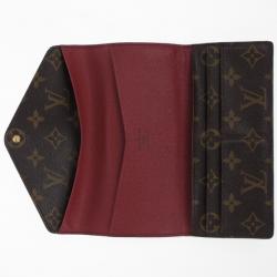 Pre Owned Louis Vuitton Rouge Monogram Canvas Envelope Josephine Wallet