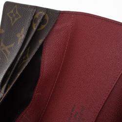 Pre Owned Louis Vuitton Rouge Monogram Canvas Envelope Josephine Wallet